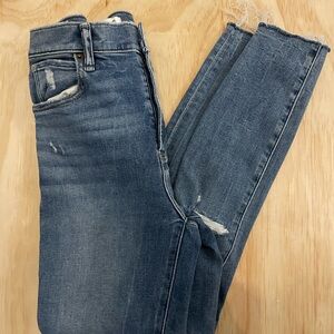 Abercrombie & Fitch Blue Distressed Skinny Jeans